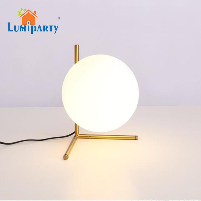 Lumiparty Led Round Glass Ball Eye Care Table Lamp Home Decoration