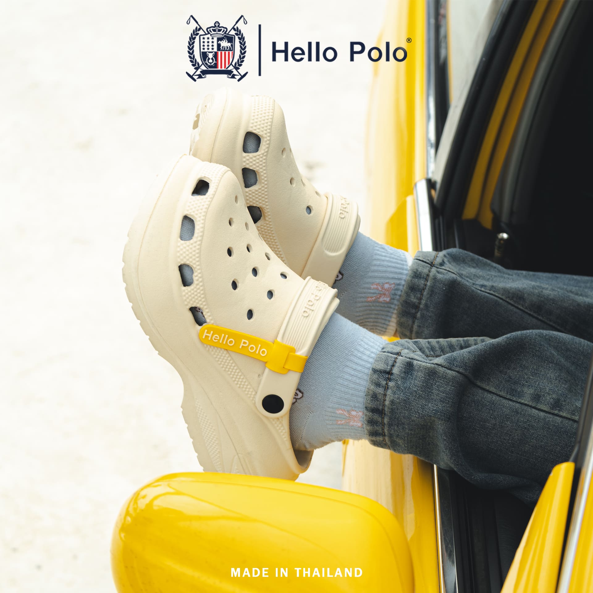 Hello Polo Women's Fashion Shoes, Anti-Slip and Durable. Breathable and Lightweight, Provides a Comfortable Fit. Made of Eva, Which Is as Soft as Stepping on Poop. Hp8052 ราคา 129 บาท*ส่งฟรี