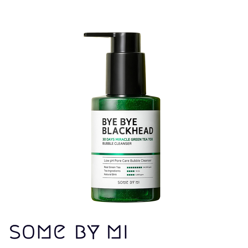 SOME BY MI BYE BYE BLACKHEAD 30DAYS MIRACLE GREEN TEA TOX BUBBLE CLEANSER (somebymi)