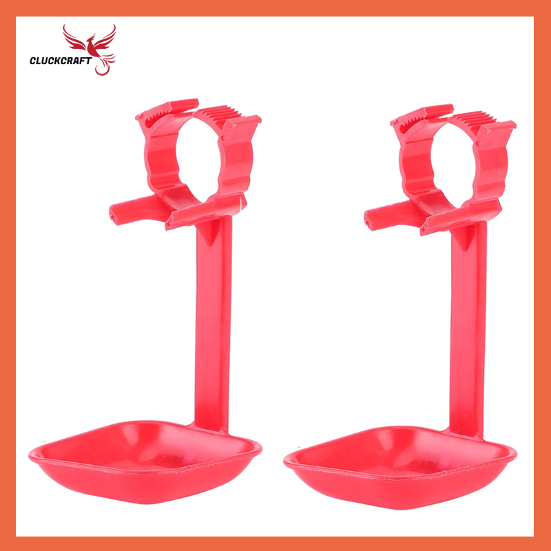 CluckCraft จานรองน้ำหยด ที่ให้น้ำไก่ นิปเปิ้ลอัตโนมัติ นิปเปิ้ลให้น้ำไก่ สีแดง สำหรับนิปเปิ้ลให้น้ำไก่ อายุการใช้งานยาวนาน ราคา 7 บาท*ส่งฟรี