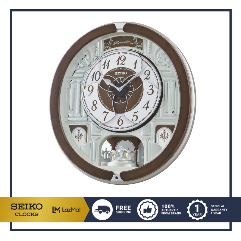 SEIKO CLOCKS นาฬิกาเมโลดี้ รุ่น QXM615B ขนาด 17x15 นิ้ว สีน้ำตาล ราคา 6,990 บาท*ส่งฟรี