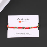 PCWFKEF Cute Hot sale กำไลข้อมือนำโชคแบบธิเบตสำหรับทั้งชายและหญิงกำไลข้อมือแบบคิงคองมีปมสีแดงสำหรับผู้ชายและผู้หญิง