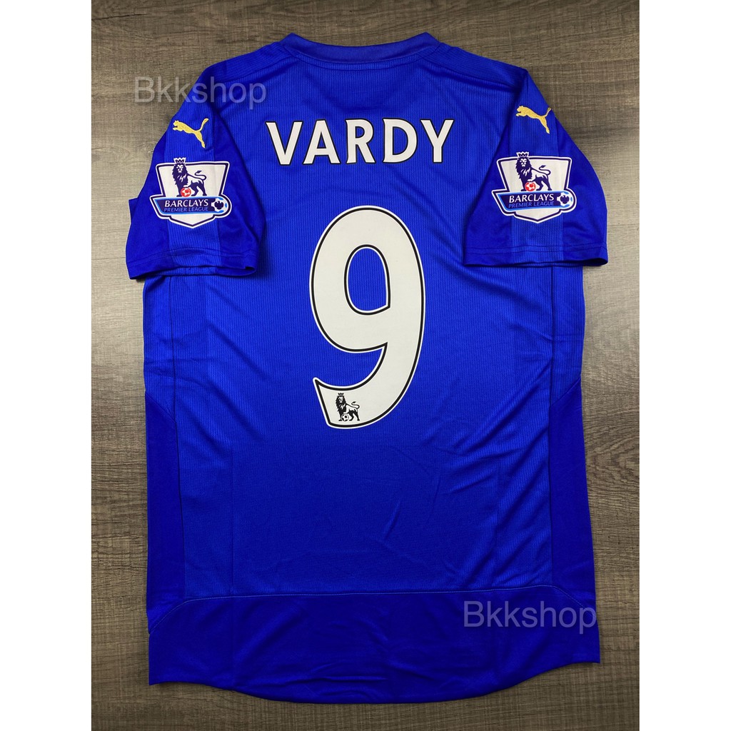 โปรโมชัน เสื้อบอล เลสเตอร์ เหย้า 2015-16 Leicester Home ชุดแชมป์พรีเมียร์ลีค พร้อมชื่อ อาร์มพรีเมียร์ ราคาถูก ฟุตบอล