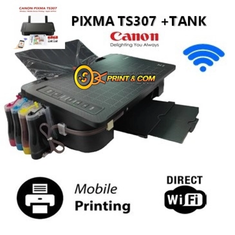 ภาพหน้าปกสินค้าเครื่องปริ้น printer TS307 Canon Printer Pixma Wifi/เครื่องพิมพ์ผ่านมือถือ/เครื่องปริ้น/Printer/เครื่องปริ้นท์/พร้อมแท้งค์หมึกประกัน1ปี
