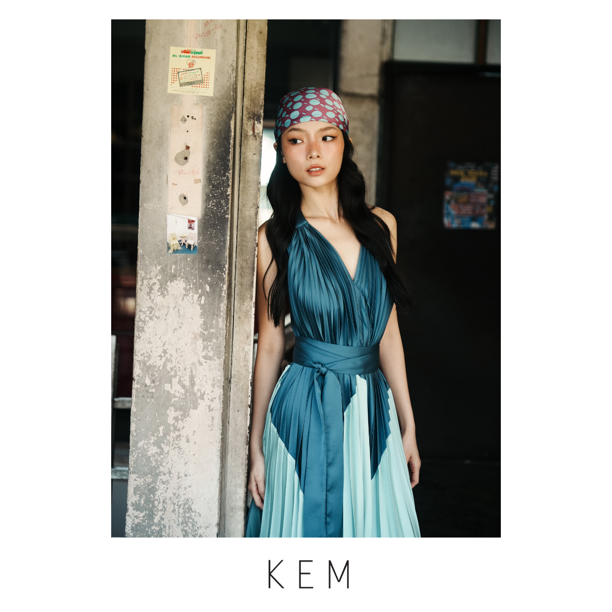 Kemissara Eva Dress 2 Tone - Washed Blue / Mint (Pre-Order 7 - 10 Days) ราคา 11,300 บาท*ส่งฟรี