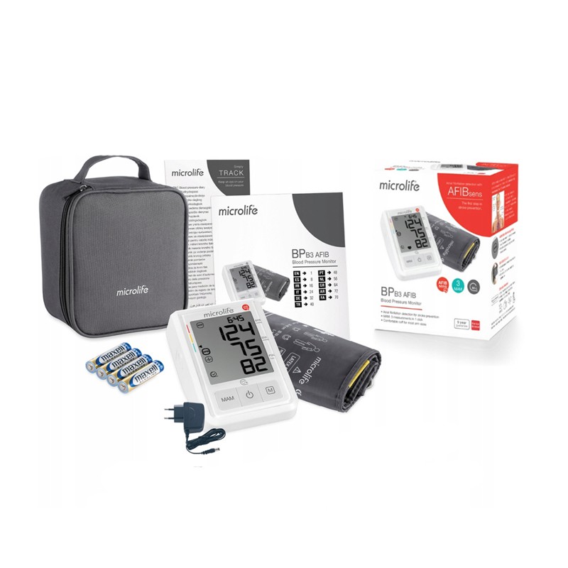 (เครื่องวัดความดันที่หมอเพื่อนแนะนำ)microlife ไมโครไลฟ์ เครื่องวัดความดันโลหิต รุ่น B3 AFIB Advance ราคา 3,750 บาท*ส่งฟรี
