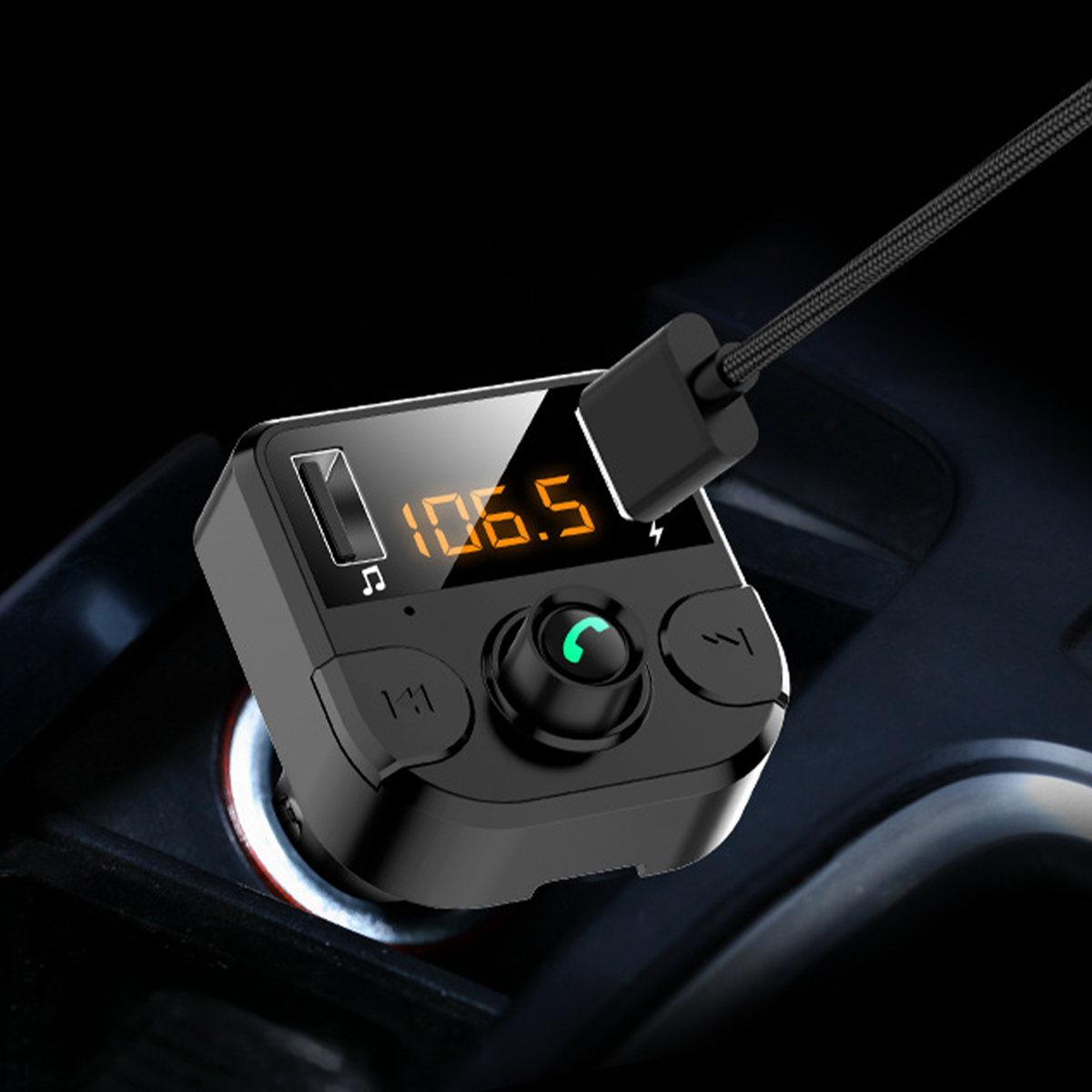 รายละเอียดเพิ่มเติมเกี่ยวกับ Dual USB Car Charger เครื่องเล่น MP3 FM Transmitter บลูทูธติดรถยนต์ เครื่องเล่นเพลง ชาร์จแบตมือถือในรถยนต์ บลูทูธติดรถยนต์ เชื่อมต่อมือถือกับรถยนต์#A-039