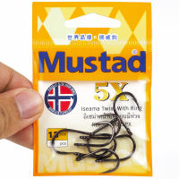 ตัวเบ็ด Mustad ISEAMA TWIST WITH RING อิเซม่า หน้าบิดแบบมีห่วง คม แข็ง 5X