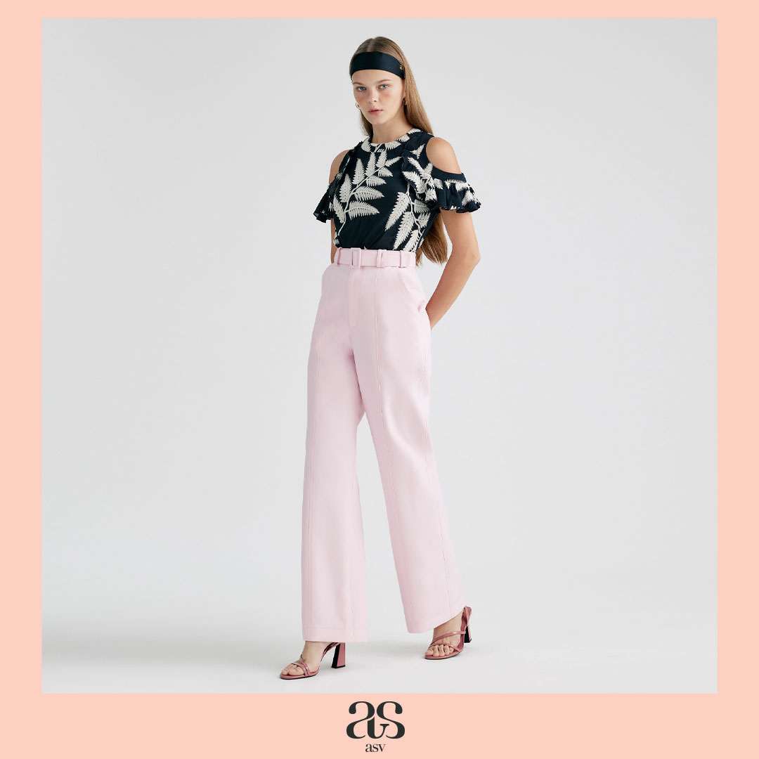 [asv aw24] Amadi Belt Straight Pants กางเกงผู้หญิง ขายาว ทรงตรง แต่งกระเป๋าข้าง แต่งคาดเข็มขัด ราคา 7,290 บาท*ส่งฟรี