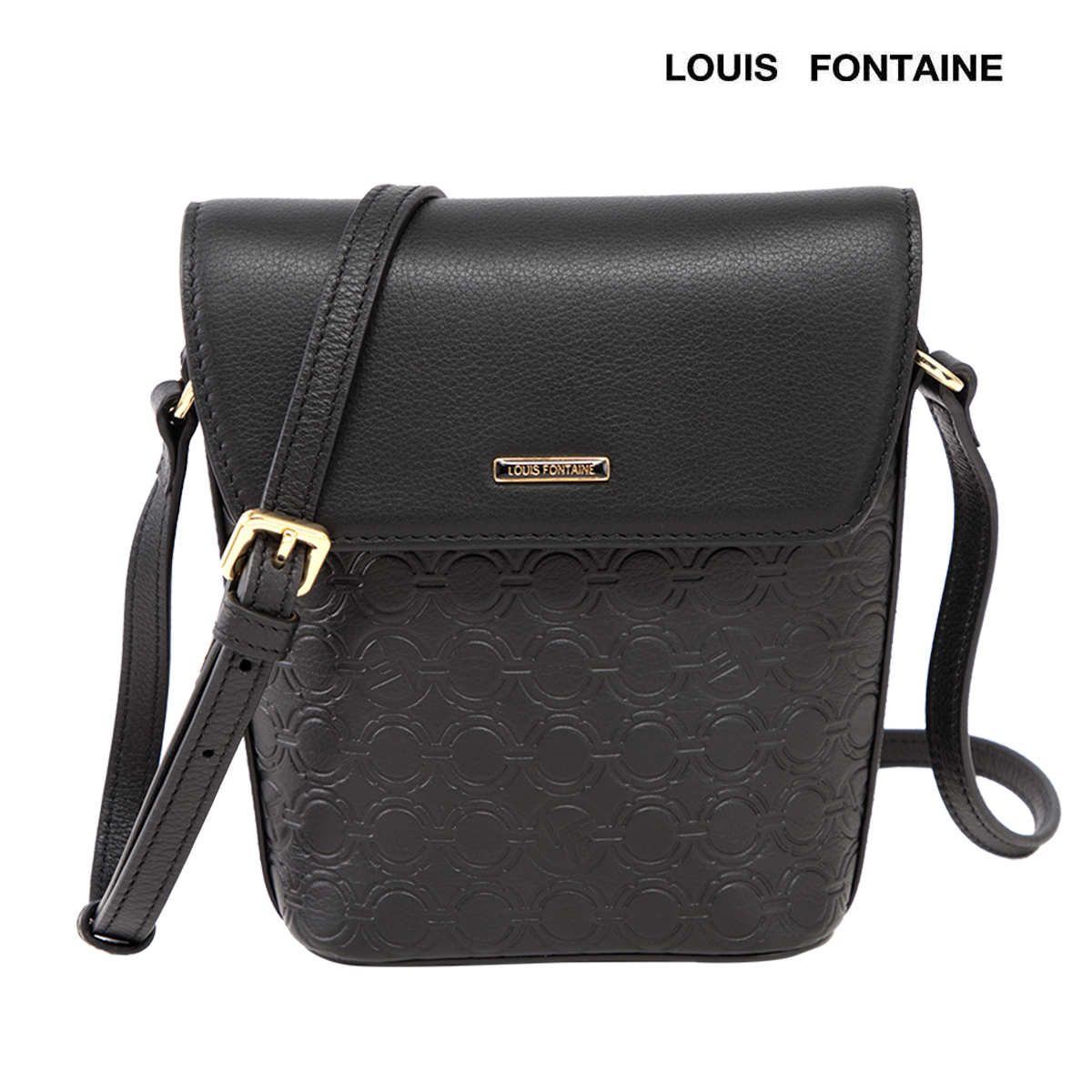 Louis Fontaine กระเป๋าสะพาย Cross Body รุ่น Carat - สีดำ ราคา 2,700 บาท*ส่งฟรี