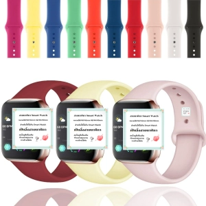 ภาพหน้าปกสินค้าสายนาฬิกาซิลิโคนสีทึบสำหรับ Ap Watch smart watch 7 6 5 4 3 2 1 ขนาด 38/40/41 มม. 42/44/45 มม. สำหรับสมาร์ทนาฬิกา T500 HW22 X7 X8 ที่เกี่ยวข้อง