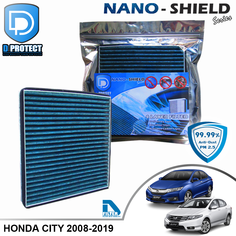 Cabin Air Filter For Honda City 2008-2019 Nano formula (D Protect Filter Nano-Shield Series) By D Filter ราคา 283 บาท*ส่งฟรี