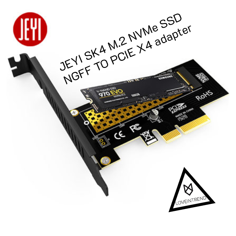 รูปภาพรายละเอียดของ Adapter M.2 NVMe SSD NGFF TO PCIE X4 Jeyi รุ่น SK4