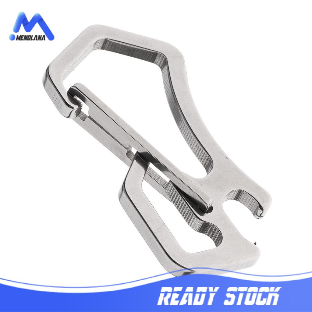 Menolana สแตนเลส carabiner พวงกุญแจคลิปตั้งแคมป์พวงกุญแจที่เปิดขวดเครื่องมือมัลติฟังก์ชั่น