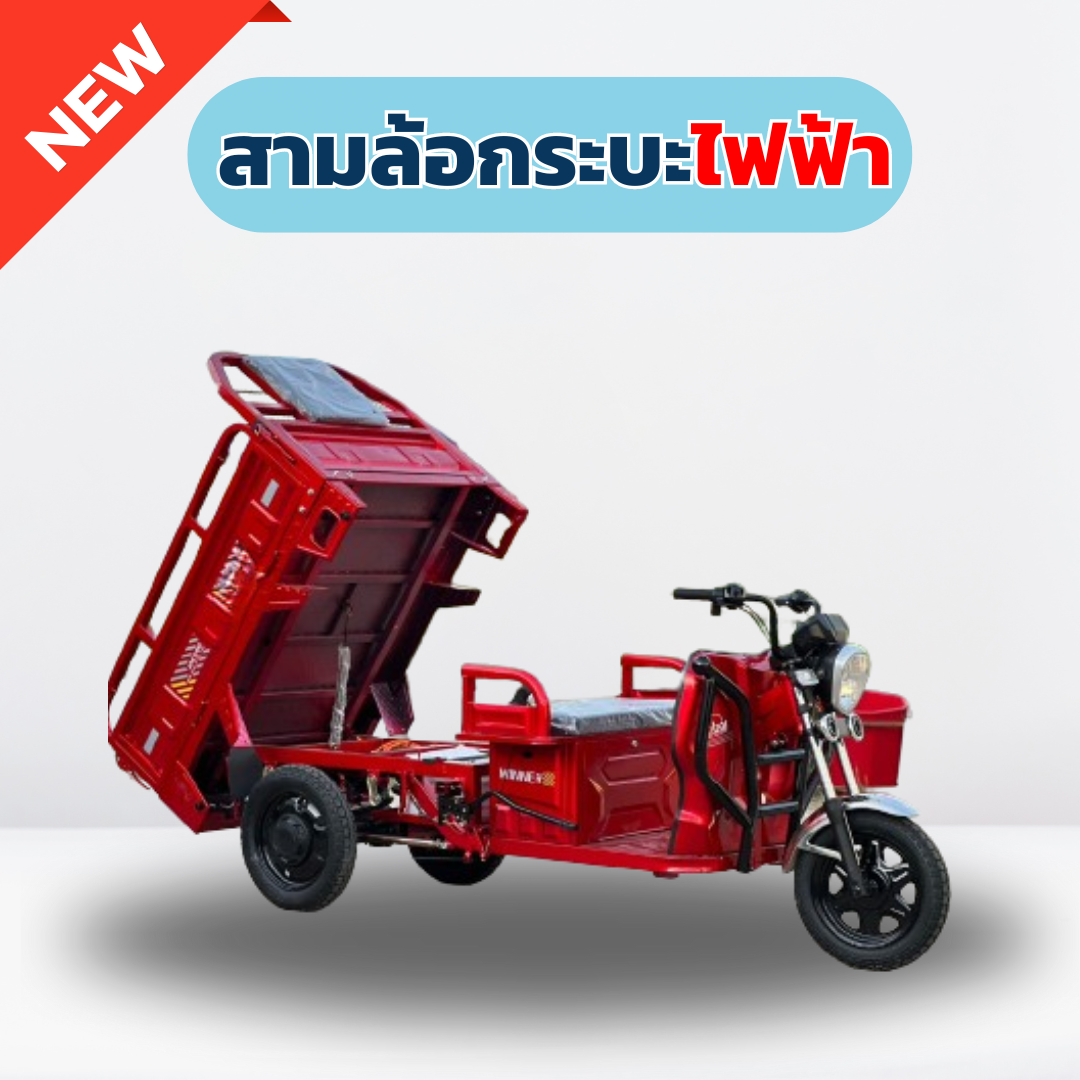Electric Bicycle กระบะขนของไฟฟ้า มอเตอร์ 650W แบตเตอรี่ 48V32AH  ประกอบแล้ว 100%