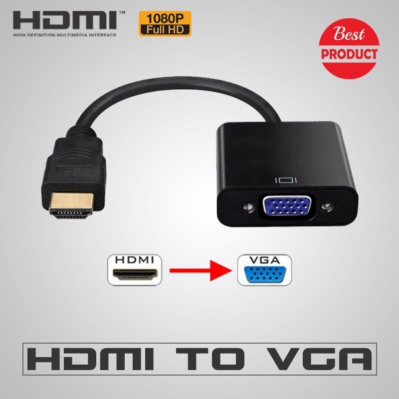 HDMI to VGA Adapter Converter For PC Laptop NoteBook HD DVD