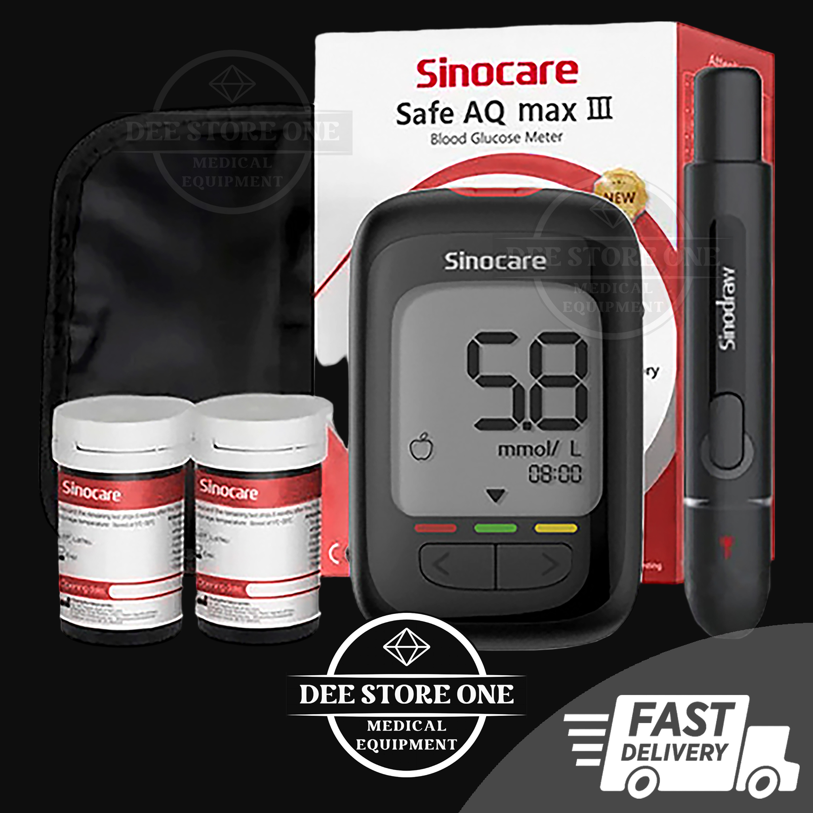 👉🏿เครื่องวัดระดับน้ำตาลในเลือด รุ่น SAFE AQ MAX III ผลตรวจ 100 % ตรวจน้ำตาล ตรวจเบาหวาน ของแท้ รับประกัน 5 ปี ราคา 440 บาท*ส่งฟรี