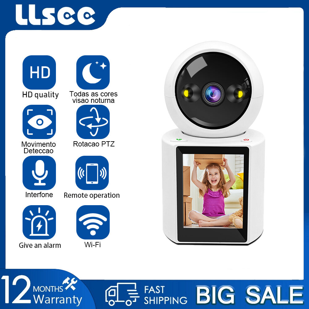LLSEE HD 1080P Indoor Wireless CCTV Camera 360 ° PTZ Mini Home CCTV Connection Phone One Touch Video Call Infrared Night Vision ราคา 380 บาท*ส่งฟรี