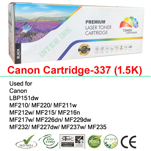 ตลับหมึก Canon imageCLASS LBP151dw (Cartridge-337) 1.5K สีดำ Color Box ราคา 200 บาท*ส่งฟรี