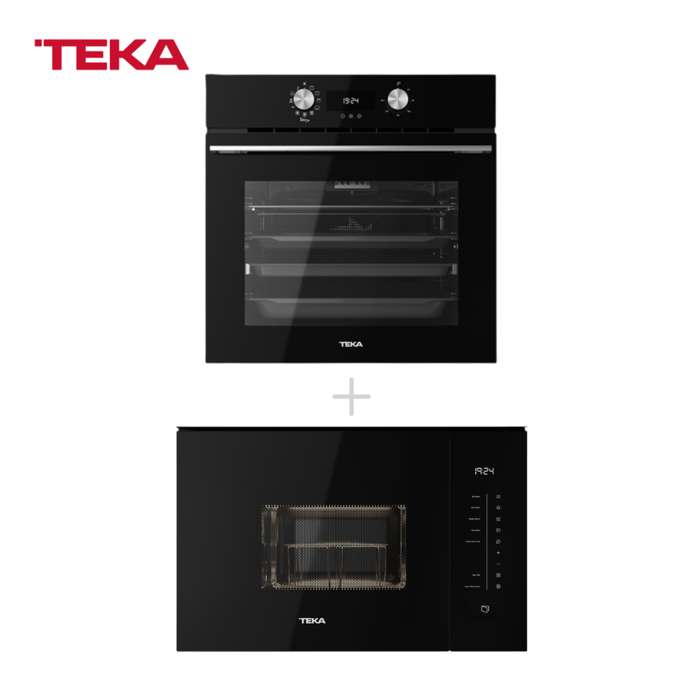 Teka Digital Built-In Oven Model Hlb 8416 Bk Airfry + Digital Built-In Microwave Model Mleg 820 Fi Bk