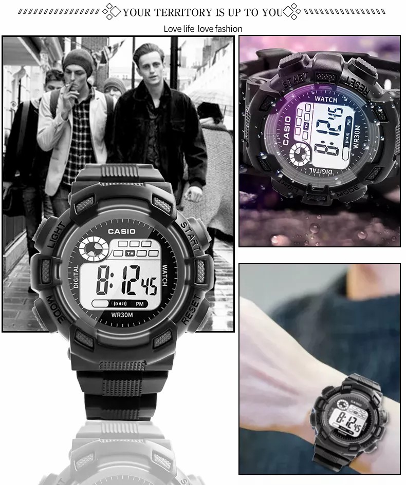 ข้อมูลประกอบของ ซื้อ1แถม1นาฬิกาดิจิตอล นาฬิกาสปอร์ตกันน้ำ นาฬิกาชาย  Wristwatch