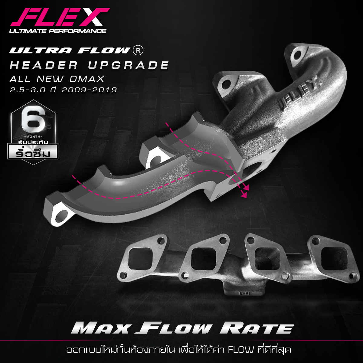The Header Is Handsome, the Exhaust Pipe Is Exactly for the Models Toyota Revo Vigo Fortuner 1Kd 2Kd / Isuzu Dmax / Mitsubishi Triton / Pajero 4D56. ราคา 3,000 บาท*ส่งฟรี