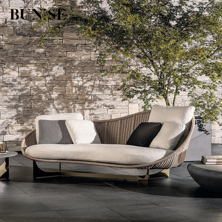 Bunise P3402 Outdoor Aluminum Alloy Sofa Suitable for patio balcony Single reclining chair Leisure wind Outdoor rope chair three sets ราคา 10,903 บาท*ส่งฟรี