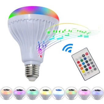 12W LED E27 Wireless Bluetooth Speaker Bulb Light Music Play Smart Lamp - intl