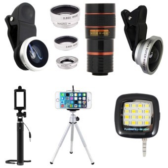 ลดราคา ชุดอุปกรณ์สำหรับถ่ายภาพ สำหรับโทรศัพท์มือถือ Clip Lens 3 in1+Super Wide 4X+Len Zoom 8X+ไม้เซลฟี่+ขาตั้งมือถือ 3 ขา+มินิแฟลช(สีเงิน) โปรโมชั่นพิเศษ ชุดอุปกรณ์สำหรับถ่ายภาพ สำหรับโทรศัพท์มือถือ Clip Lens 3 in1+Super Wide 4X+Len Zoom 8X+ไม้เซลฟี่+ขาตั้งมือถือ 3 ขา+มินิแฟลช(สีเงิน)