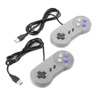 2pcs SNES Classic USB Super Nintendo Game Controller GamepadJoystick for Windows PC/MAC