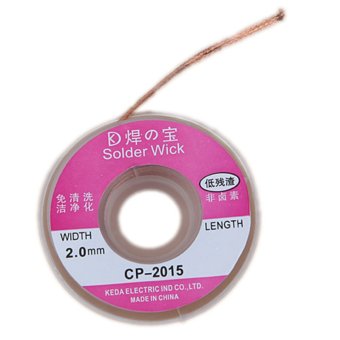 75cm 2.0MM Desoldering Copper Braid Solder Remover Spool Flux WickWire Cable