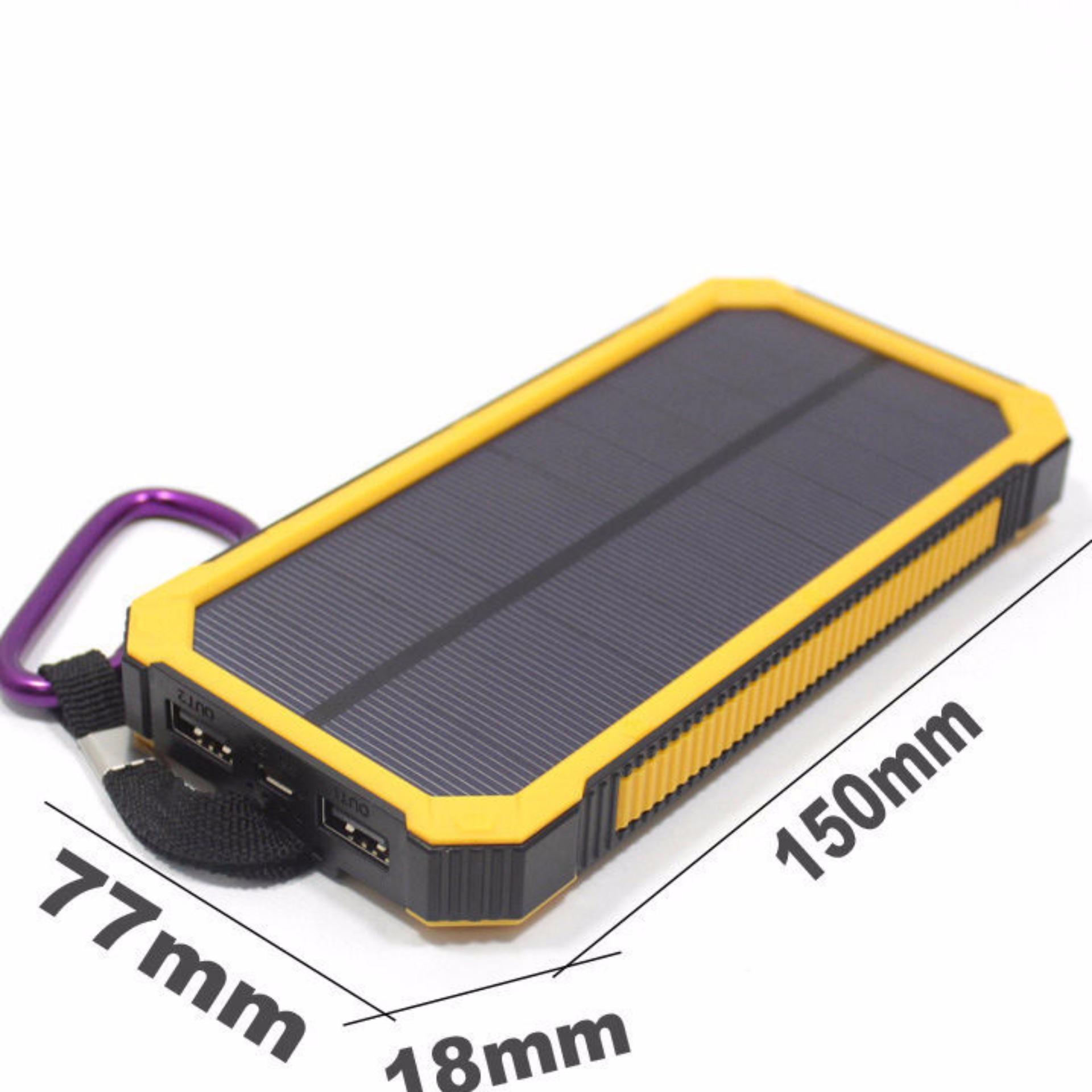 แบตสำรองพลังงานแสงอาทิตย์ โซลาร์เพาเวอร์แบงค์ 8000mAh (พิมพ์ 10000mAh)