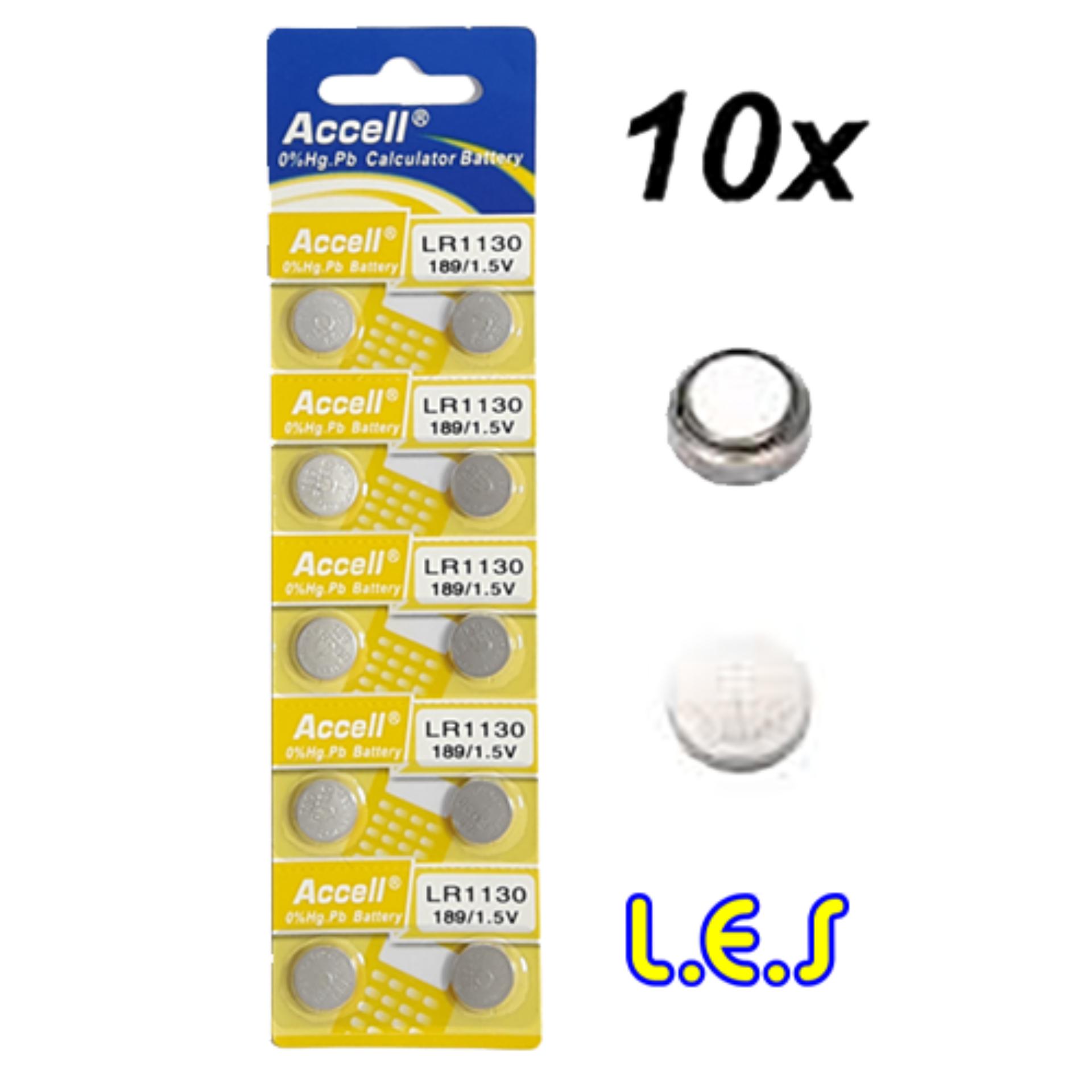 Accell ถ่านกระดุม รุ่น LR1130 189 /1.5 V (1 แผง 10 ก้อน) Accell ถ่านกระดุม รุ่น LR1130 189 /1.5 V (1 แผง 10 ก้อน)