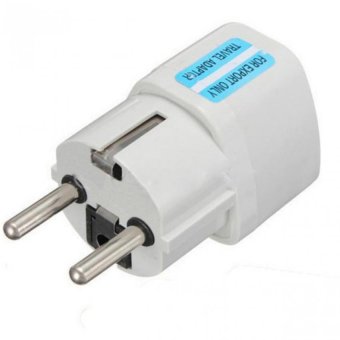 ดูภาพ ADAPTER KOREA UK US AU to EU Travel Power Adapter Wall Plug Converter (White) เพิ่มเติม ADAPTER KOREA UK US AU to EU Travel Power Adapter Wall Plug Converter (White)