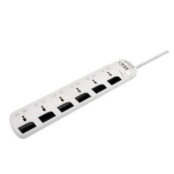 ANITECH รางปลั๊กไฟ H596-WH ( สีขาว ) 1 ตัว
