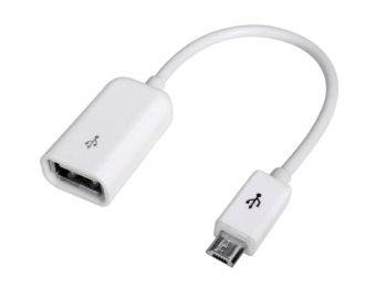 AVANTREE Micro USB Host สายเคเบิ้ล รุ่น OTG Cable - white AVANTREE Micro USB Host สายเคเบิ้ล รุ่น OTG Cable - white