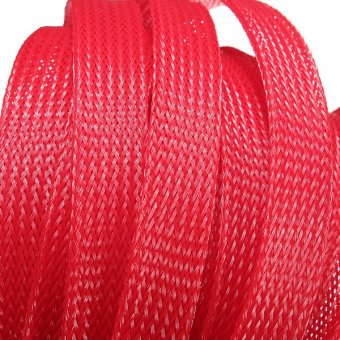 Braided Expandable Auto Wire Cable Gland Sleeving High DensitySheathing (Red)