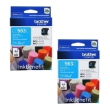 Brother Ink รุ่น LC-563C 2 กล่อง (สีน้ำเงิน)