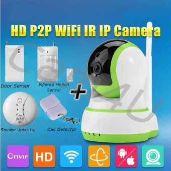 ลดราคา Cam4U IP Camera 720P 1.3M YY HD กล้องวงจรปิดไร้สาย (สีเขียว/ขาว) +ชุดสัญญาณเตือนภัย ขอเสนอ Cam4U IP Camera 720P 1.3M YY HD กล้องวงจรปิดไร้สาย (สีเขียว/ขาว) +ชุดสัญญาณเตือนภัย