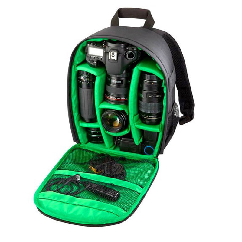 Camera Backpack Bag Waterproof DSLR Case for Canon/Nikon/Sony (Green) Camera Backpack Bag Waterproof DSLR Case for Canon/Nikon/Sony (Green)