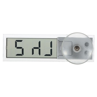 Car Electronic Clock Durable Transparent LCD Display with Sucker