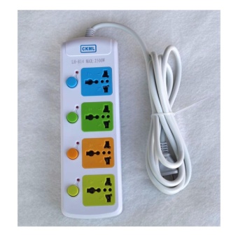 ปลั้กสายต่อพ่วง CKML LH-814  PLUG 4  SOCKET  สายยาว 2 เมตร