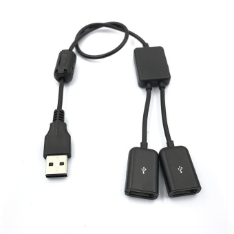 Cwxuan USB 2.0 2-Port Hub Cable - Black (40cm) - intl Cwxuan USB 2.0 2-Port Hub Cable - Black (40cm) - intl
