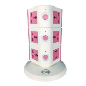 D-VER ปลั๊กคอนโด Plug Condo USB 3 ชั้น (สีชมพู)