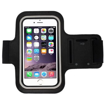 Fashion Workout Cover Sport Gym Case For iPhone 6plus 5.5 HolderWaterproof Running Riding Cases Arm Band for Samsung note (BLACK)