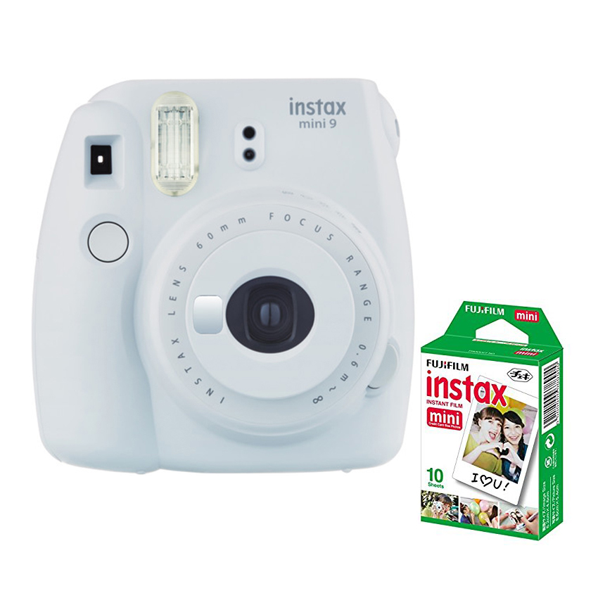 Fujifilm กล้องอินสแตนท์ รุ่น Instax mini 9 (สี Smoky White) +Fujifilm แผ่นฟิล์ม Instax Mini Pack 10 แผ่น Fujifilm กล้องอินสแตนท์ รุ่น Instax mini 9 (สี Smoky White) +Fujifilm แผ่นฟิล์ม Instax Mini Pack 10 แผ่น