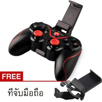 Gamepad Bluetooth T3+ จอยเกมส์ไร้สายสำหรับโทรศัพท์มือถือ แท๊ปเล็ตคอมพิวเตอร์ (Black)