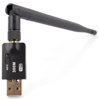 GETEK 300Mbps USBอะแดปเตอร์เครือข่ายไร้สายไวไฟการ์ดแลนดองเกิลกับสายอากาศ 802, 11NG/B/