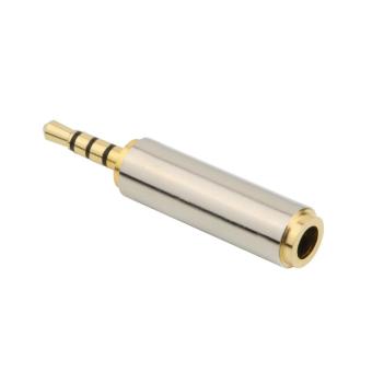 Gold 2.5mm Male To 3.5mm Female Stereo Audio Headphone Jack AdapterConverter