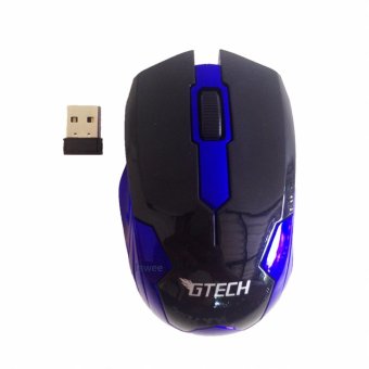 ราคา Gtech Wireless Mouse 2.4Ghz Optical Mouse เมาส์ไร้สาย รุ่นGTWM8 (สีดำน้ำเงิน)Black